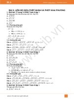 Giải bài tập SGK Toán 9 Bài 3: Liên hệ giữa phép nhân và phép khai phương