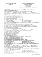 ĐỀ THI KSCL LỚP 11 LẦN IINĂM HỌC 2017-2018Môn thi: Địa lý