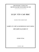 Nghiên cứu chế tạo mô hình máy dập tự động điều khiển mạch điện tử 