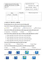 Bài ôn tập trong thời gian nghỉ phòng chống dịch Covid-19 môn Tin học