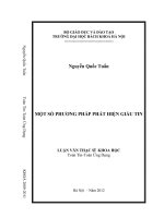 Một số phương pháp phát hiện giấu tin