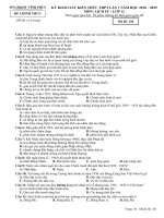 Đề thi thử THPT Lịch sử 2019 sở GD&ĐT Vĩnh Phúc mã đề 120 - Học Toàn Tập