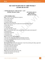 10 đề thi giữa HK1 môn Tin học 7 năm 2019 có đáp án