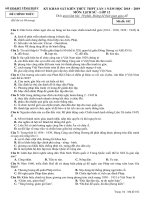 Đề thi thử THPT Lịch sử 2019 sở GD&ĐT Vĩnh Phúc mã đề 102 - Học Toàn Tập