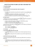 Lý 11 Bài 2: Thuyết electron và định luật bảo toàn điện tích