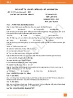 10 đề thi học kì 1 môn Lịch sử 9 năm 2020 có đáp án