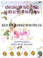 Bài giảng điện tử lớp 5: Bài 25 - xem tranh Bác Hồ đi công tác