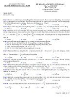 Đề thi thử THPT Vật lí 2019 trường Nguyễn Viết Xuân Vĩnh Phúc lần 1 mã đề 307 - Học Toàn Tập