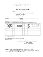 Đơn xin chuyển điểm - Phòng đào tạo - Trường Đại Học Bà Rịa Vũng Tàu