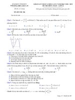 Đề thi thử THPT quốc gia môn Toán học Yên Lạc, Vĩnh Phúc lần 3 mã đề 206 - Học Toàn Tập