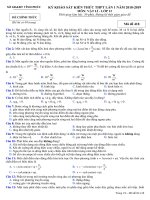 Đề thi thử THPT Vật lí 2019 sở GD&ĐT Vĩnh Phúc mã đề 418 - Học Toàn Tập
