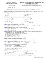 Đề thi thử THPT quốc gia môn Toán học Yên Lạc, Vĩnh Phúc lần 3 mã đề 201 - Học Toàn Tập