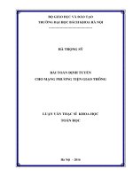 Bài toán định tuyến cho mạng phương tiện giao thông