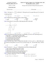 Đề thi thử THPT quốc gia môn Toán học Yên Lạc, Vĩnh Phúc lần 3 mã đề 205 - Học Toàn Tập