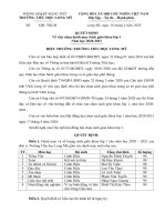 CHỌN SÁCH GIÁO KHOA LỚP 1-NĂM HỌC 2020-2021