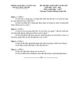 Đề thi môn Sinh học