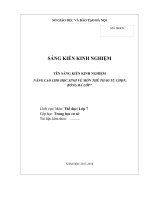 NÂNG CAO CHO HỌC SINH VỀ MÔN THỂ THAO TỰ CHỌN,  BÓNG ĐÁ LỚP7