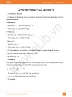Hoá học 10 Bài 3: Luyện tập Thành phần nguyên tử
