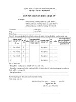 ĐƠN XIN CHUYỂN ĐIỂM GDQP-AN - Phòng đào tạo - Trường Đại Học Bà Rịa Vũng Tàu