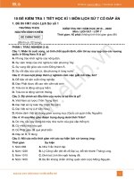 Đề thi HK1 môn Lịch Sử lớp 7 năm 2019 có đáp án