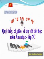 Tiết 9: Học hát: Chúng em cần hòa bình - Lớp 7