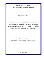 Ảnh hưởng của nhiệt độ và thời gian làm việc đến tổ chức và tính chất của thép bền nhiệt ASTM A335 2009 03 P91 dùng làm các chi tiết trong bộ hơi quá nhiệt của nhà máy nhiệt điện
