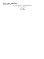 Đề thi môn tiếng anh