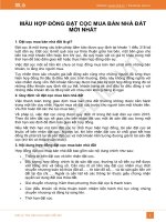 Mẫu hợp đồng đặt cọc mua bán nhà đất mới nhất