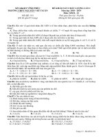 Đề thi thử THPT Sinh học 2019 trường Nguyễn Viết Xuân Vĩnh Phúc lần 1 mã đề 101 - Học Toàn Tập