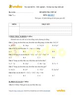 Đề kiểm tra 1 tiết chương 4 môn Đại số lớp 7