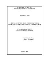 Một số giải pháp hoàn thiện hoạt động chăm sóc khách hàng tại bệnh viện việt pháp 
