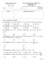 Đề kiểm tra 1 tiết HK2 môn Toán (HH) lớp 8 năm 2019-2020 - THCS Y Jút