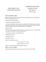 Đề kiểm tra giữa HK2 môn Ngữ văn lớp 8 năm 2019-2020 có đáp án - THCS Bách Thuận