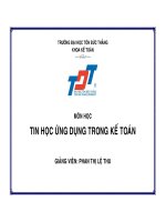 Tin học ứng dụng trong kế toán