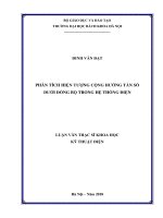 Phân tích hiện tượng cộng hưởng tần số dưới đồng bộ trong hệ thống điện 