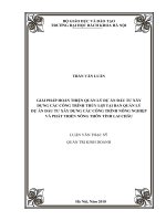 Giải pháp hoàn thiện quản lý dự án đầu tư xây dựng các công trình thủy lợi tại Ban quản lý dự án đầu tư xây dựng các công trình nông nghiệp và phát triển nông thôn tỉnh Lai Châu