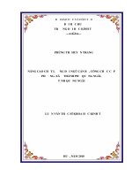 Luận văn thạc sĩ nâng cao chất lượng đội ngũ cán bộ, công chức cấp phường, xã ở thành phố quảng ngãi, tỉnh quảng ngãi 