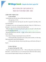 ĐỀ CƯƠNG LỊCH SỬ 12 - Học kì 1 - Năm học 2020-2021 - KHXH