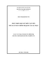 Luận văn thạc sĩ phát triển đội ngũ biên tập viên nhà xuất bản chính trị quốc gia sự thật 