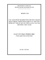 Các giải pháp marketing để đẩy mạnh hoạt động triển khai dịch vụ truyền hình Kỹ thuật số An Viên AVG tại thị trường Việt Nam