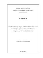 Nghiên cứu thực trạng và đề xuất giải pháp nâng cao hiệu quả quản lý nhà nước về đất đai tại quận 12 thành phố Hồ Chí Minh