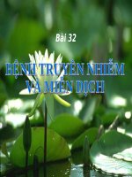 slide bài giảng sinh học 10 tiết 32 bênh truyền nhiễm và miễn dịch 