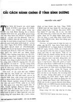 Cải cách hành chính ở tỉnh Bình Dương.