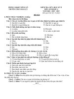 Đề kiểm tra giữa HK2 môn Sinh lớp 6 năm 2018-2019 - THCS Hải Lựu