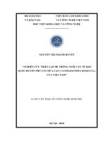 Luận văn Thạc sĩ Công nghệ sinh học: Nghiên cứu thiết lập hệ thống nuôi cấy tế bào huyền phù cây dừa cạn (Catharanthus roseus L.) của Việt Nam