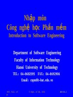 Giáo trình Công nghệ phần mềm