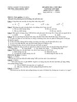 Đề kiểm tra 1 tiết HK2 môn Vật lí lớp 8 năm 2019-2020 có đáp án - THCS Đồng Tiến