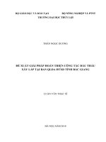 (Luận văn thạc sĩ) Đề xuất giải pháp hoàn thiện công tác đấu thầu xây lắp tại Ban quản lí dự án đầu tư xây dựng tỉnh Bắc Giang