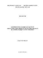 (Luận văn thạc sĩ) Giải pháp nâng cao hiệu quả quản lý chất lượng công trình xây dựng tại Ban quản lý dự án nông nghiệp và Phát triển nông thôn Vĩnh Phúc