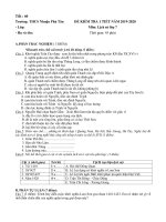 Đề kiểm tra 1 tiết HK2 môn Lịch sử lớp 7 năm 2019-2020 - THCS Nhuận Phú Tân